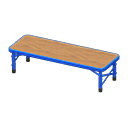 Outdoor Bench Blue / Dark wood