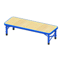 Outdoor Bench Blue / Light wood