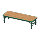 Outdoor Bench Green / Dark wood