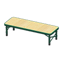 Outdoor Bench Green / Light wood