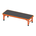 Outdoor Bench Red / Black