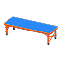 Outdoor Bench Red / Blue