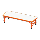 Outdoor Bench Red / White