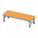 Outdoor Bench White / Orange