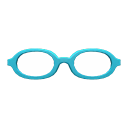 Oval Glasses Blue