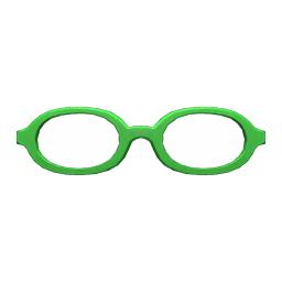 Oval Glasses Green