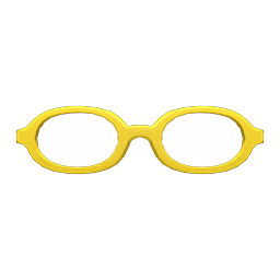 Oval Glasses Mustard