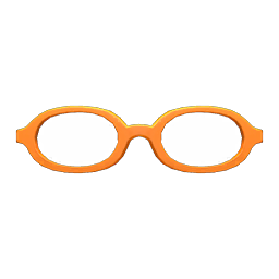 Oval Glasses Orange