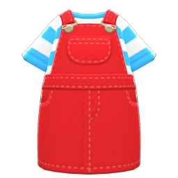 Overall Dress Red