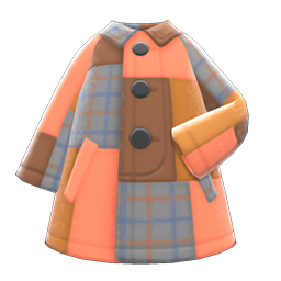 Animal Crossing Patchwork Coat|Brown Image