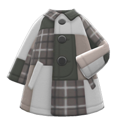 Patchwork Coat Gray