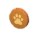 Paw-print Doorplate Natural wood