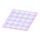  Peach Checked Rug