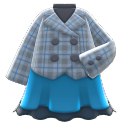 Animal Crossing Peacoat-and-skirt Combo|Blue Image