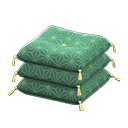 Pile of Zen Cushions Deep green