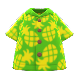 Pineapple Aloha Shirt Green