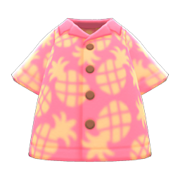 Pineapple Aloha Shirt Pink