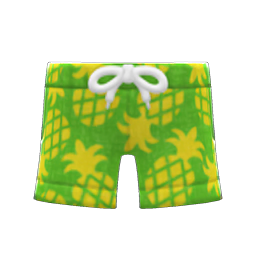 Pineapple Aloha Shorts Green
