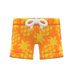 Pineapple Aloha Shorts Orange