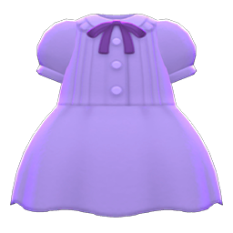Pintuck-pleated Dress Purple