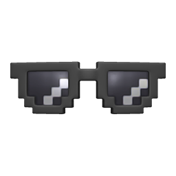 Animal Crossing Pixel Shades|Black Image