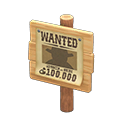 Plain Wooden Shop Sign Natural / Wanted