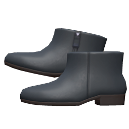 Animal Crossing Pleather Ankle Booties|Black Image