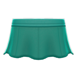 Pleather Flare Skirt Green