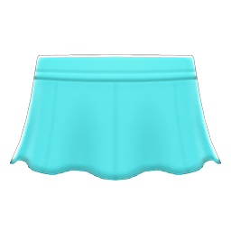 Pleather Flare Skirt Light blue