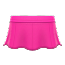 Pleather Flare Skirt Pink