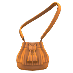 Animal Crossing Pleather Fringe Bag|Camel Image
