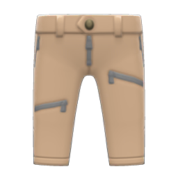 Animal Crossing Pleather Pants|Beige Image