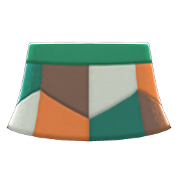 Animal Crossing Pleather Patch Skirt|Green Image