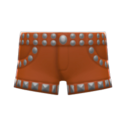 Pleather Shorts Brown