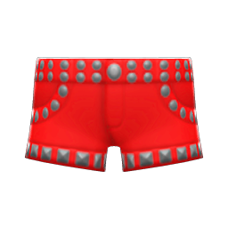 Pleather Shorts Red