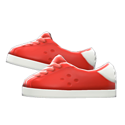 Pleather Sneakers Red