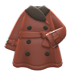 Pleather Trench Coat Brown