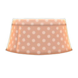 Animal Crossing Polka-dot Mini Skirt|Beige Image