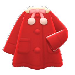 Poncho Coat Red