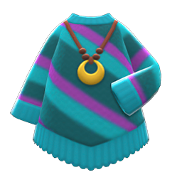 Poncho-style Sweater Peacock blue