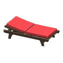 Poolside Bed Dark brown / Red