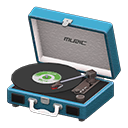 Portable Record Player Blue