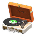 Portable Record Player Orange