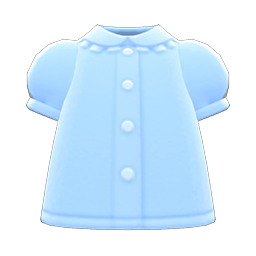 Animal Crossing Puffy-sleeve Blouse|Light blue Image
