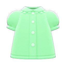Puffy-sleeve Blouse Lime