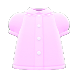 Puffy-sleeve Blouse Pink