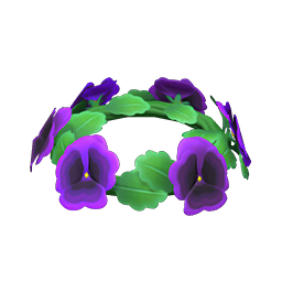 Purple Pansy Crown