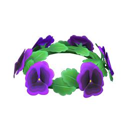 Animal Crossing Purple Pansy Crown Image