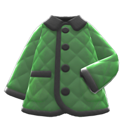 Quilted Down Jacket Green