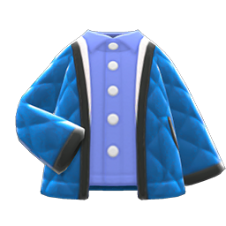 Animal Crossing Quilted Jacket|Blue Image